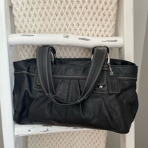 Coach Black Leather Shoulder Bag